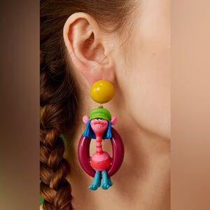 Trolls DreamWorks World Tour Cooper Doll No-Pierced Clip Earrings 1 Pair